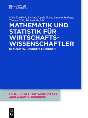 cover image of Mathematik und Statistik für Wirtschaftswissenschaftler